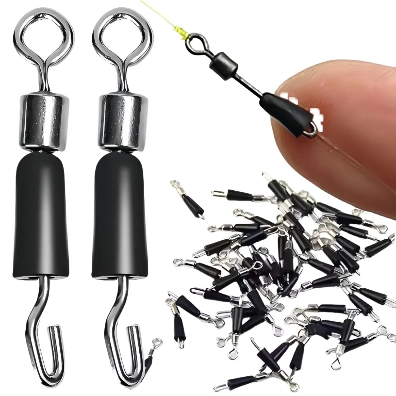 Fishing Hook Jig - 50 szt. Krętliki do szybkiej wymiany