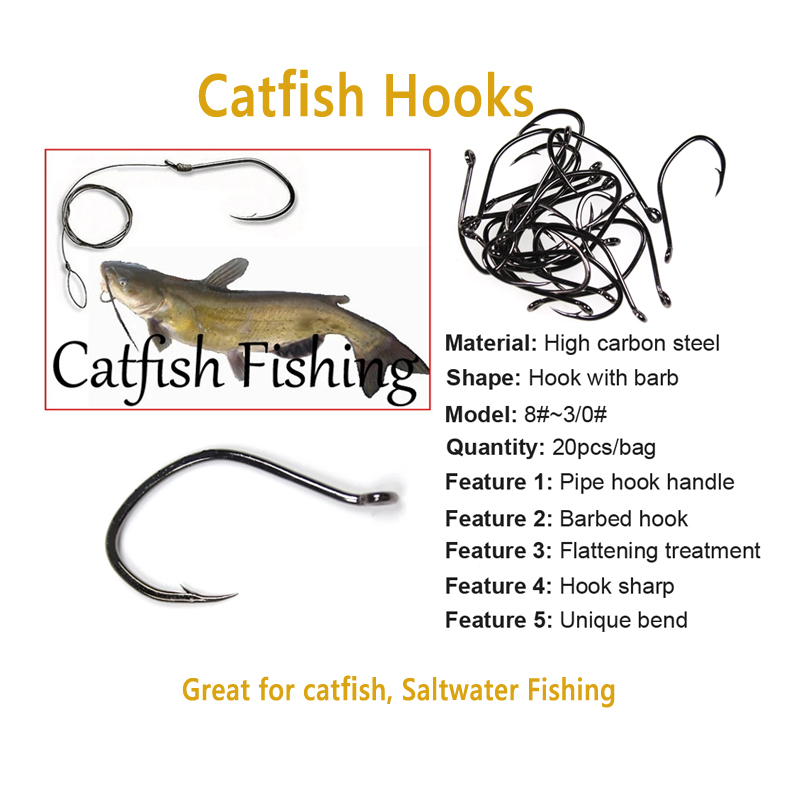 Wifreo 20szt V Shape Catfish H – Fishing Hook Barbless recenzja i cena