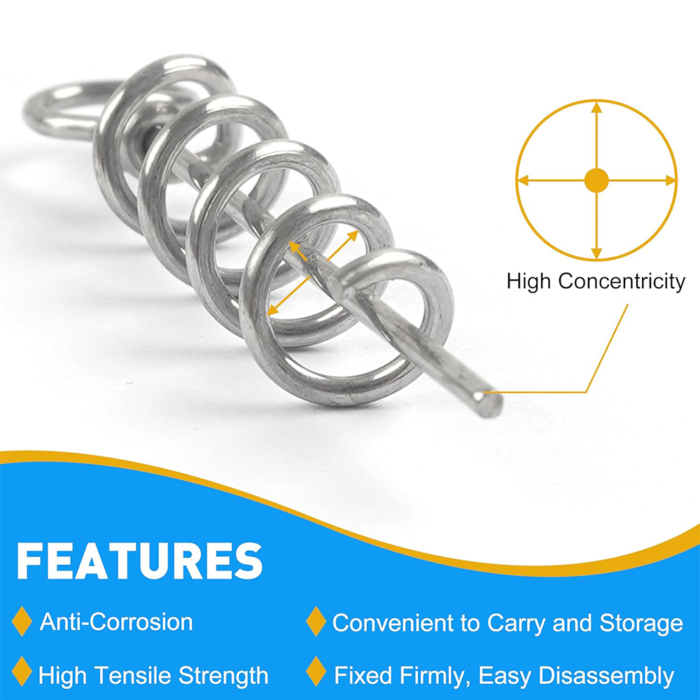 50Pcs Spring Twist Lock Fishin – Fishing Hook Stainless Steel recenzja i cena