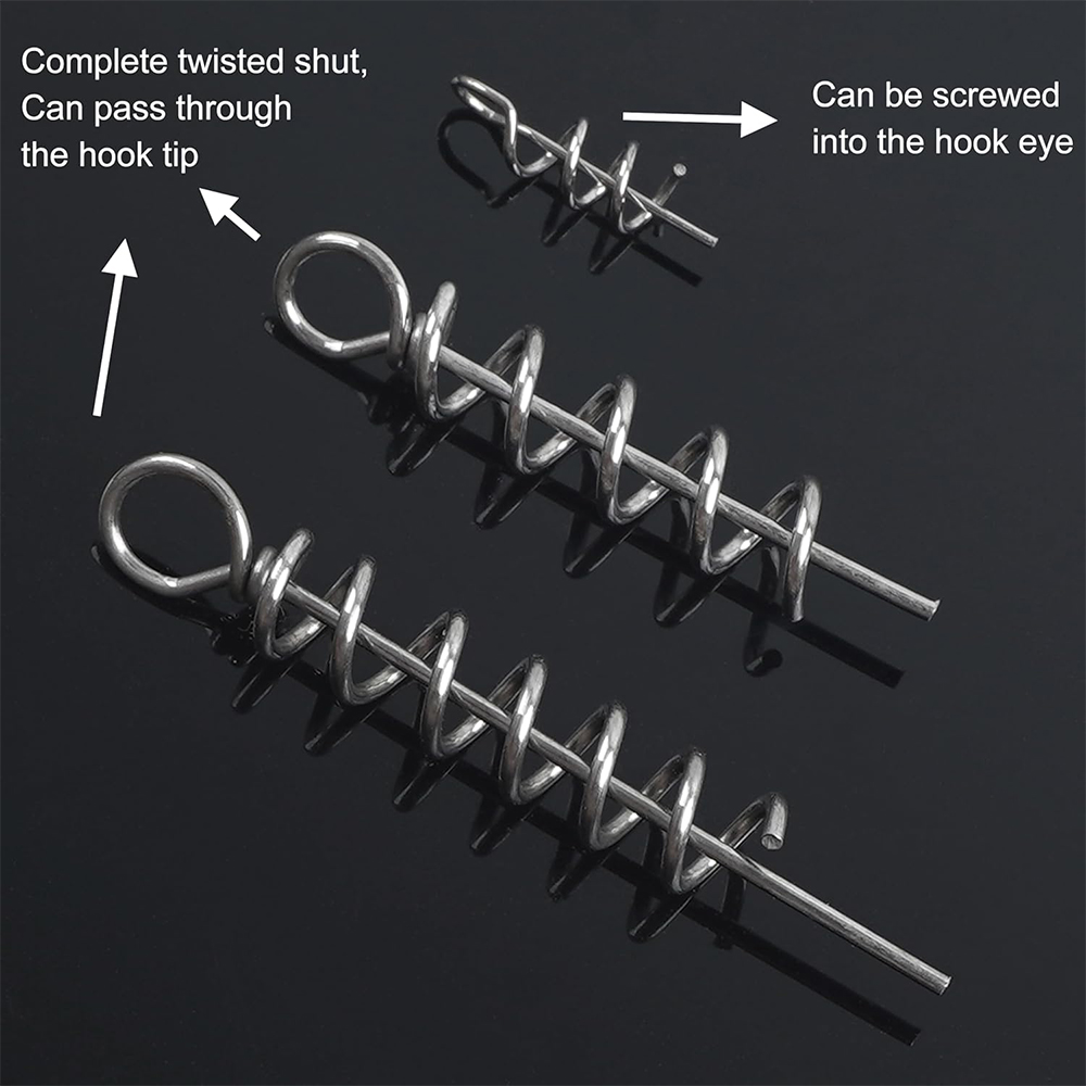 50Pcs Spring Twist Lock Fishin – Fishing Hook Stainless Steel recenzja i cena