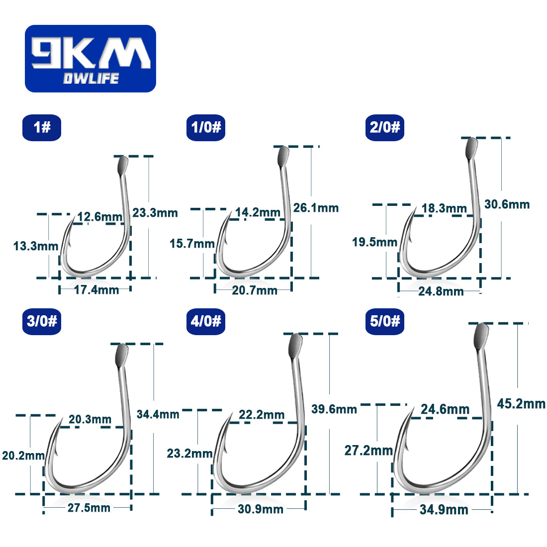 9KM Haki na żywe przynęty Haki – Fishing Hook Circle recenzja i cena